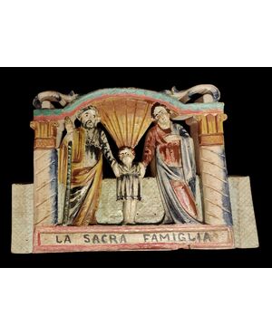 Element of a Sicilian cart representing the Holy Family, late 19th century