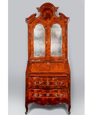 Lombard trumeau, veneered and rootwood