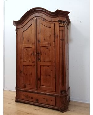 Tyrolean arolla pine wardrobe - from Trentino - 19th century - tall cabinet-credenza - beautiful!!!