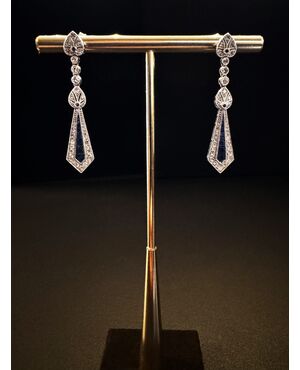 Orecchini  con  Zaffiri  e  Diamanti