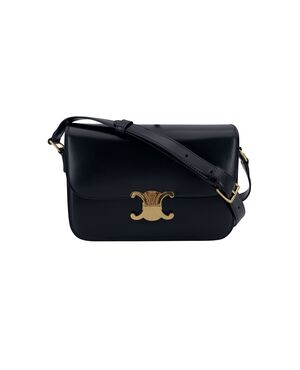 CELINE Borsa a Tracolla in Pelle Col. Nero Triomphe M