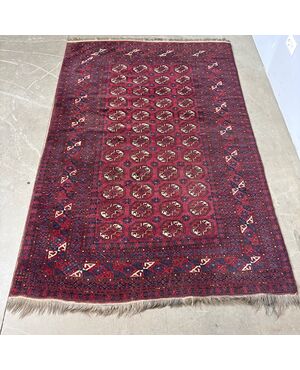 Tappeto metà 900 lana e seta alta qualità Turkmenistan Bukhara  mis 210 x 130