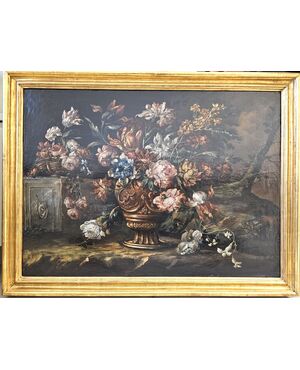 "Natura morta floreale" Scuola centro italia del XVIII secolo