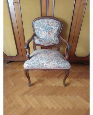 Comfortable walnut armchair