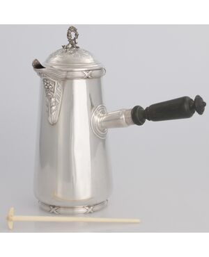 Silver chocolate pot, Adolphe Boulenger, Paris, late 19th century