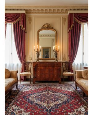 Comò Impero 1830 in noce impiallacciato