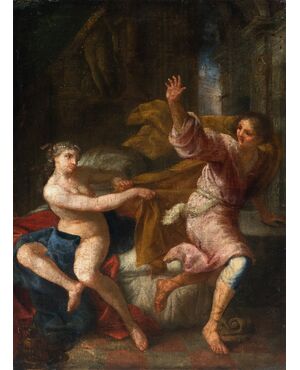 Pittore napoletano (XVII sec.) - Giuseppe e la moglie di Putifarre.