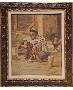 "EAT TO LIVE" - OIL ON CANVAS - 1926