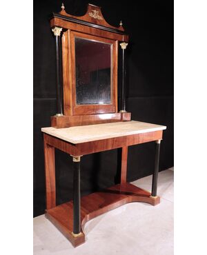Empire console with mirror, Tuscany, 1800