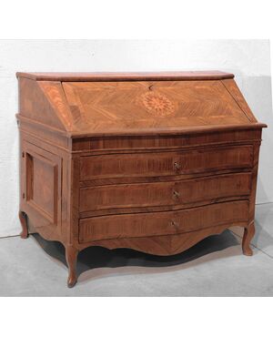 Inlaid flap desk, Louis XV, Malta.