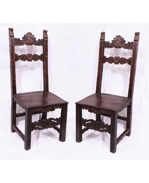 Pair of high chairs, Tuscany, 16th century