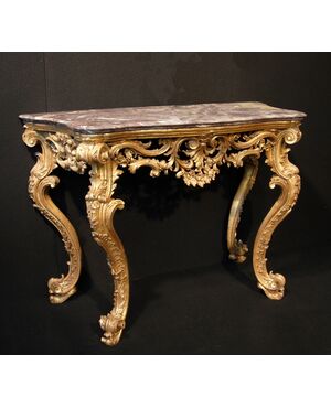 Gilded console table, Genoa, 18th century