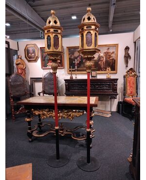 Coppia Lampioni dorati, Toscana, '500