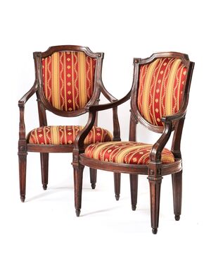 Pair of armchairs, Genoa, late 1700s
