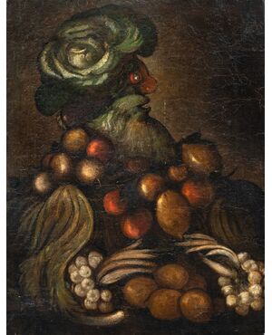 Painter follower of Giuseppe Arcimboldo (Milan 1527 - Milan 1593) - Allegory of Autumn.