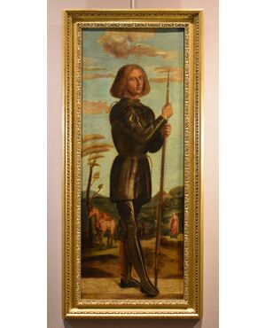 Saint George. Follower of Giovanni Battista Cima, known as Cima da CONEGLIANO (Conegliano approximately 1449 - Conegliano approximately 1517)