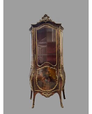 Vetrina dipinta Vernis Martin con bronzi dorati