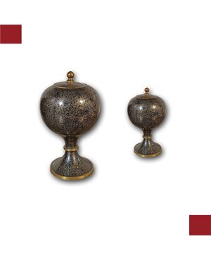COPPIA DI VASI CLOISONNÉ CINA PRIMA META’ XIX SECOLO