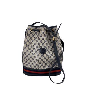 GUCCI Borsa a Tracolla Vintage in Tela Col. Blu Ophidia M