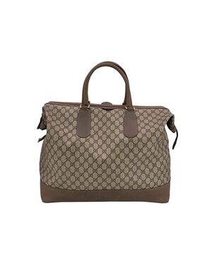 GUCCI Borsa da Viaggio Vintage in Tela Col. Beige Interlocking L