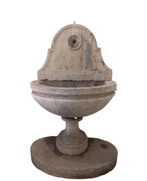 Complete Botticino marble fountain