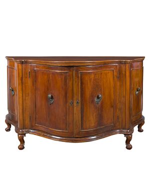 Solid walnut wood cabinet. Venice, 18th century.