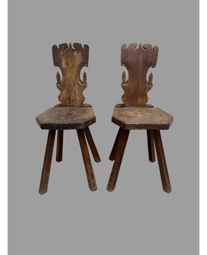 Pair of walnut chairs