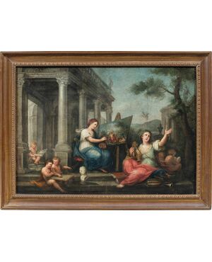 Maestro francese (XVIII sec.) - Allegoria delle Arti.