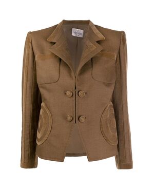 1990s Valentino Brown Wool Jacket