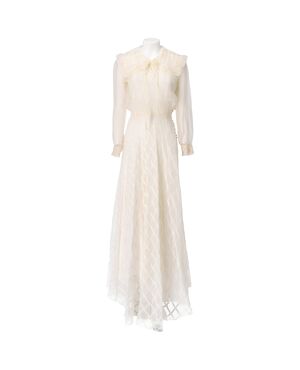 1970s Tailored Semitransparent Wedding Dress