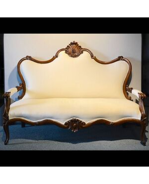 Ancient 19th century walnut sofa     
