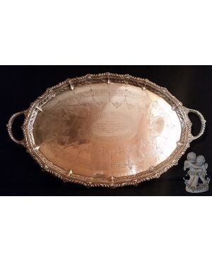 IMPORTANT TRAY IN SILVER ENGLISH 1906     