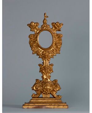 Italy, 16th century Monstrance, gilded wood     