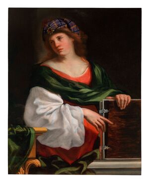 Cristoforo Serra (Cesena 1600 - 1689), Sibyl, oil on canvas     