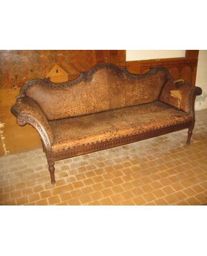 carved walnut sofa