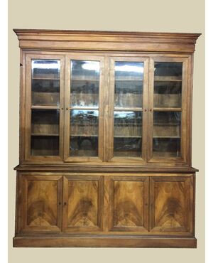 Nineteenth century walnut bookcase     