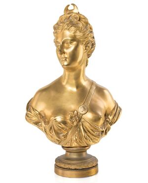Busto in bronzo di Diana cacciatrice fine XIX secolo