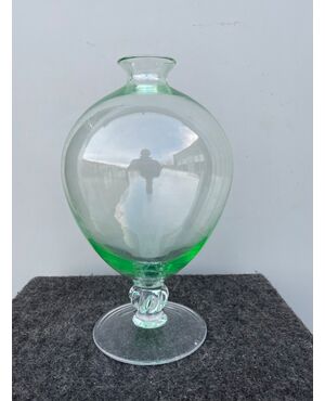 Globular &#39;Veronese&#39; vase in Murano blown glass.     