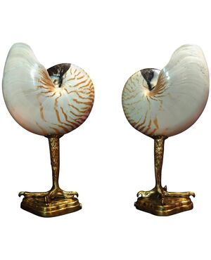 Original Pair of Table Lamps Sea Claw by Pascucci, Italy, 1950