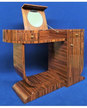 Art Deco style dressing table in mahogany briar - France 20th century     