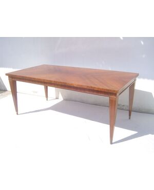 Table in rosewood with striped heels brass 196x98 h.78