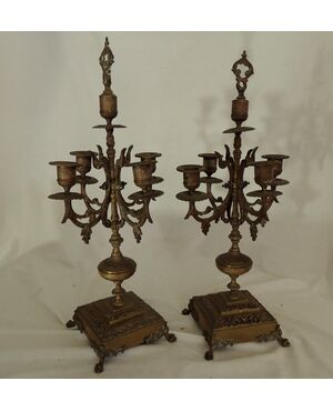 Pair of brass candlesticks     