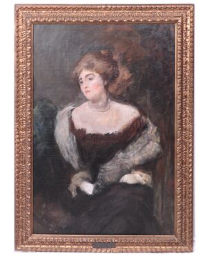 Emilio Gola (Milan 1851-1923) - Portrait of a Lady     