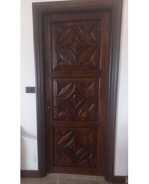 Door with carved panels     