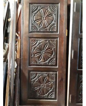 Door with carved panels     