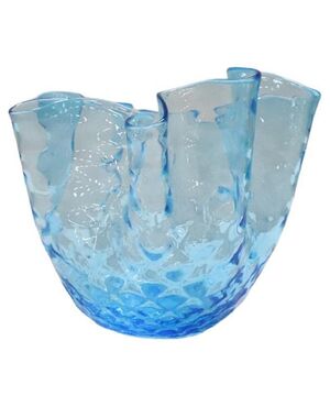 Vintage modern handkerchief vase in artistic Murano glass from the 1950s. NEGOTIABLE PRICE     