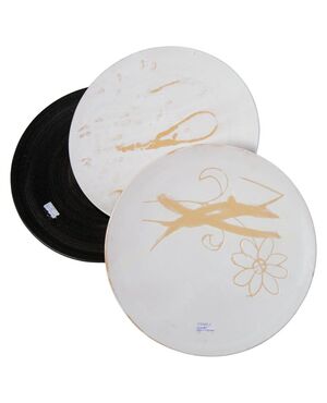Set of three ceramic plates from Tunis - O / 6222/2     