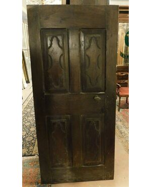 pti703 - walnut door, 18th century, cm l 85 xh 188 xp 3     