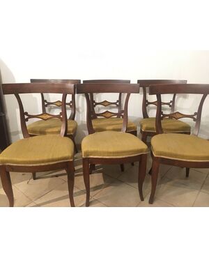 Set of 6 Empire style chairs     