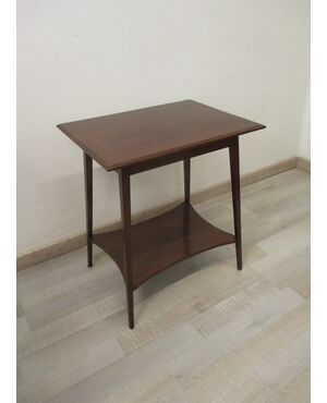Tavolino inglese in mogano con ripiano - mobiletto - comodino - primi 900
